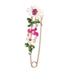 COLLBATH Umhang Für Frauen Modeschmuck Mantelnadel Labret-schmuck Schalnadel Blumenstrauß Brosche Umhangverschluss Hemd Brosche Abzeichen Pullover Fräulein Blumenbrosche von COLLBATH