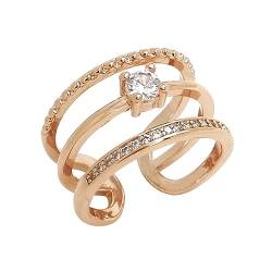 COLLBATH Vorverlobungsringe Bandringe für Damen trendige Ringe vergoldete Ringe der Ring Versprechen Sie Ringe für sie plattierte Ringe für Damen Diamant Schmuck Fräulein von COLLBATH