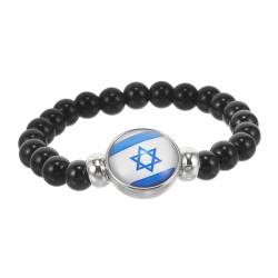 COLLBATH israelisches Armband perlen set armbänder armband mit perlen Armband mit Israel-Motiv Perlenarmband Armband mit israelischer Flagge Armband aus Perlen wild Schmuck Zubehör Fräulein von COLLBATH