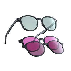 COLORON Farbseh Brille für Farbenblinde - Aquilus BK - 3in1 Brillenset für Grünschwäche (Deutan) von COLORON