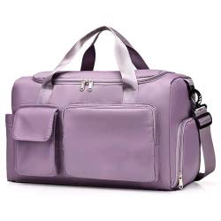 COLseller Damen Sporttasche Reisetasche mit Schuhfach und Nassfach Wasserabweisende Weekender Gym Travel Bag Handgepäck Tasche Trainingstasche für Damen Herren,Purple von COLseller