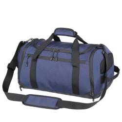 COLseller Faltbare Reisetasche für Herren & Damen Weekender Bag mit Schuhfach und Nassfach Kliniktasche Geburt Fitnesstasche Krankenhaustasche,Blue von COLseller