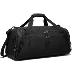 COLseller Kleine Reisetasche Wasserdicht Reisetaschen Travel Bag Weekender Herren für Reisen, Urlaub Übernachtung, Krankenhaus, Camping,Black von COLseller