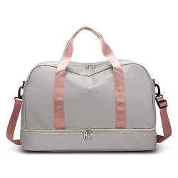 COLseller Reisetasche Damen Faltbare Reisetasche Carry on Garment Duffle Bag Kliniktasche Geburt Fitnesstasche Krankenhaustasche,D von COLseller