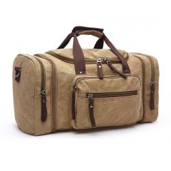 COLseller Reisetasche Damen Sporttasche Weekender Bag mit Schuhfach und Nassfach Travel Bag mit Kulturtasche Schuhfach für Flugzeug Reisen,Khaki von COLseller