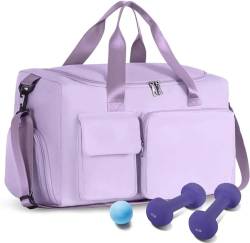 COLseller Reisetasche Damen Übernachtungstasche mit Schuhfach Handgepäck Tasche Travel Bag mit Kulturtasche Schuhfach für Flugzeug Reisen,Purple von COLseller