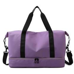 COLseller Reisetasche Damen Weekender Bag Handgepäck Tasche Wasserabweisende Weekender Gym Travel Bag Handgepäck Tasche Trainingstasche für Damen Herren,Purple von COLseller
