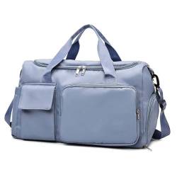 COLseller Reisetasche Damen Weekender Groß Handgepäck Tasche für Flugzeug Tragetasche Sporttasche mit Kulturtasche Tasche für Krankenhaus,Blue von COLseller
