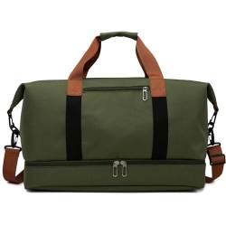 COLseller Reisetasche Foldybag Weekender Bag Damen Tragetasche Sporttasche mit Kulturtasche für Kurze Reisen, Airline, Krankenhaus, Strand,Green von COLseller