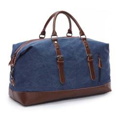 COLseller Sport Duffel Bag Damen Handgepäck Tasche Weekender Bag Travel Bag mit Kulturtasche Schuhfach für Flugzeug Reisen,Blue von COLseller