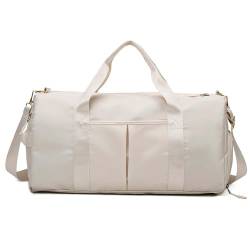 COLseller Sport Duffel Bag Damen Reisetasche Damen Sporttasche Wasserabweisende Weekender Gym Travel Bag Handgepäck Tasche Trainingstasche,White von COLseller