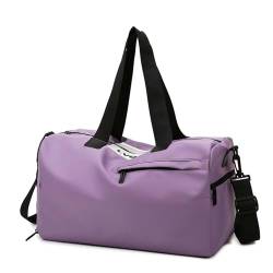 COLseller Sport Duffel Bag Damen Weekender Bag Schwimmtasche Wasserdicht Travel Bag mit Kulturtasche Schuhfach für Flugzeug Reisen,Purple von COLseller