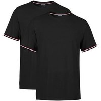 COMEOR T-Shirt Basic Herren Kurzarm Rundhalls (Packung, 2-tlg) mit gestreiften Ärmel Bündchen von COMEOR