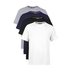 COMEOR T Shirt Herren Kurzarm Classic Baumwolle Sport Männer Rundhals 2-3-4 Pack, 4 Farben von COMEOR