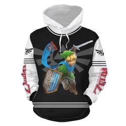 COMING Adult Zelda Cosplay Kostüm Breath of The Wild Link Hoodie Sweatshirt Herren Zipper Jacke (L, Color 13) von COMING