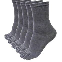 COMIOR 5/1 Paar Zehensocken Herren Sportsocken Five Finger Socken Winter Warme Atmungsaktiv Mesh Socken Kurze/Mittlere Röhrensocken von COMIOR