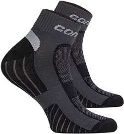 COMODO STB Bequeme Radsocken für Damen und Herren. Funktionelle, kurze Radsocken. Atmungsaktiv und gepolstert, Fahrkomfort. (35-38, Black) von COMODO TECHNICAL SOCKS