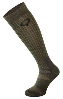 COMODO - Lang Jagdsocken mit Merinowolle | Wandersocken Kniestrümpfe Merinosocken | Herren und Damen (Khakigrün, 39-42) von COMODO