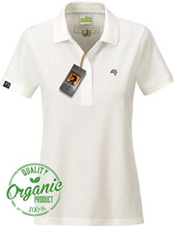 COMPANIEER JAN 8009 Bio Baumwolle Polo Shirt Damen Organic Natural Weiß Weiss Größe M- OHNE Aufdruck von COMPANIEER