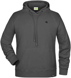 COMPANIEER JAN 8024 Bio Baumwolle Kapuzenpullover Herren Hoodie Organic Grau Graphite Größe 5XL von COMPANIEER