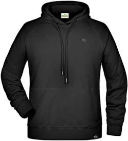 COMPANIEER JAN 8024 Bio Baumwolle Kapuzenpullover Herren Hoodie Schwarz Organic Black Größe 5XL- OHNE Brustlogo von COMPANIEER