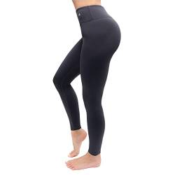 CompressionZ Damen-Leggings mit hoher Taille, Kompressionshose für Yoga, Laufen, Fitnessstudio und Alltag (Carbongrau, Größe M) von COMPRESSIONZ