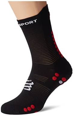 COMPRESSPORT Unisex Pro Racing V4.0 Run High Socken, schwarz/red, XL von COMPRESSPORT