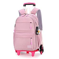 CONSIELI Trolley Schultaschen Rucksack Kinder Rollen Schultasche Trolley Tasche Schulrucksack mit Rädern für Mädchen Junge von CONSIELI