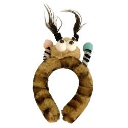 Gesichtswasch-Stirnband | Big Eye Cartoon mit Zöpfen Haarreifen - Kosmetische weiche kreative Anti-Rutsch-Cartoon-Stirnband Winter Turban Haarschmuck für Mädchen Coobaa von COOBAA