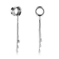 COOEAR Fashion Gauges für Ohren Double Flared Tunnel Dangle Chain Expander Stretchers Ohrringe 6mm bis 25mm. von COOEAR