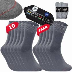 10 Paar Socken Herren hellgrau Herrensocken grau 39-42 | 10'er Pack | mit Komfortbund ohne drückende Naht | Anzugssocken von COOL7