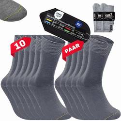 COOL7 10 Paar Socken Damen 35-38 grau | mit Komfortbund ohne drückende Naht | Damensocken | Freizeit Socken | Socks Woman von COOL7