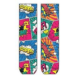 Damensocken bedruckt 100% Biobaumwolle 39/42-35/38 Printsocken Socks bunte Damensocken Einheitsgöße Lustige Socken für Damen (Baumwollmischung, Damensocken OOOPS) von COOL7