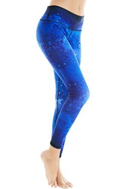 COOLOMG Damen Sport Leggings Yoga Hosen-Fitnesshose, Sk-nachthimmel (Lang), Gr.-S von COOLOMG