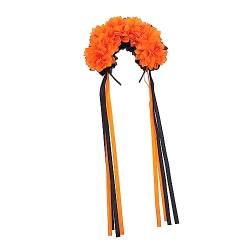 COOPHYA Halloween-Kranz Halloween- -Stirnband Halloween-Haarreifen halloween haarschmuck halloween kopfschmuck Quastengirlande Fransen Kranz Haarband helles Kranzhaarband Rose von COOPHYA