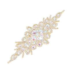 COOPHYA Hochzeitsgürtel Hochzeitskleid Schärpe diamantene hochzeit Strassgürtel Brautgürtel Brautaccessoires goldene Kleidung Hochzeitsaccessoire Haarschmuck schmücken Patch von COOPHYA