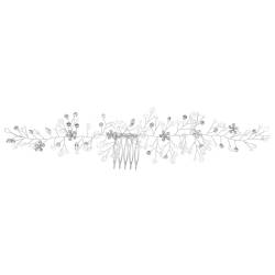 COOPHYA Hochzeitskopfschmuck Haarschmuck Für Die Hochzeit Haarschmuck Für Damen Haarranke Für Frauen Haarband Hochzeitsdekoration Strasssteine Stirnband Handbuch Braut von COOPHYA