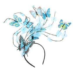 COOPHYA Schmetterling Make-up Haarschmuck Stirnband Stirnband Schmetterlings-Stirnbänder Schmetterlings-Stirnband Laufsteg bilden Kleidung Kopfbedeckung Damen Plastik von COOPHYA