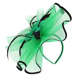 COOPHYA Stirnbänder Hochzeitsbrauthüte Kopfschmuck Der Braut Kopfbedeckung Für Die Teeparty Braut Fascinator Damen Hüte Tee-party-hut Anlasshüte Schwarzer Rand Bankett Stirnband Mesh von COOPHYA