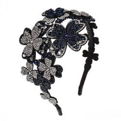 COOPHYA Stirnband Flapper Accessoires Für Frauen Juwelenbesetzte Haarreifen Flapper Haarband Gatsby Kopfbedeckung Für Frauen Strass Haarband Flapper Vintage Strasssteine Gepolstert von COOPHYA