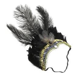 COOPHYA hochzeitshaar schmuck wedding hair accessories Fascinator-Kopfschmuck Party-Stirnband Make-up-Stirnband Faszination für Frauen karneval stirnband charmant Kopfbedeckung Kleidung von COOPHYA
