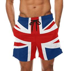 COOSUN Herren Badehose mit britischer Flagge, schnell trocknend, mehrfarbig, L/XL von COOSUN