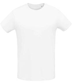 COOZO Herren Rundhals Tailliert Jersey T-Shirt - Weiss - XS von COOZO
