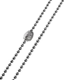 COPPERTIST.WU Indische Stern Halskette mit Schildkrötenverschluss, 4 mm Kugelkette 925er Sterlingsilber Halskette 65 cm Modeschmuck Gliedergeschenk für Männer und Frauen von COPPERTIST.WU