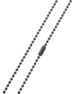 COPPERTIST.WU Schlangenschuppen-Kette, 4 mm, Kugelkette Verschluss-Halskette 65 cm, Modeschmuck Gliedergeschenk für Männer und Frauen (Matt Schwarz) von COPPERTIST.WU