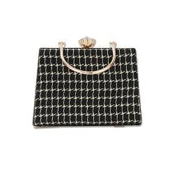 CORIOS Abendtasche Damen Kette Clutch Shiny Strass Handtasche Klein Tasche Diamant Clutch Bag Elegante Schultertasche Umhängetasche für Hochzeit Abschlussball Bankett-Party Schwarz von CORIOS