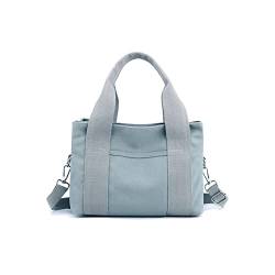 CORIOS Canvas Schultertasche Damen Handtasche Casual Umhängetasche Mittlere Kapazität Henkeltaschen Multifunktionale Tote Beutel Mode Arbeit Shopper Reise Alltag Tragetasche Blau von CORIOS