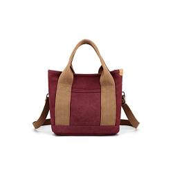 CORIOS Damen Umhängetasche Canvas Handtasche Schultertasche Kleine Kapazität Henkeltaschen Casual Tragetasche Multifunktionale Tote Beutel für Schule Shopper Arbeit Reise Lila von CORIOS