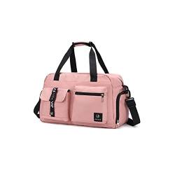 CORIOS Groß Sporttasche für Herren/Damen Reisetaschen Duffle Bag Oxford Schwimmtasche Fitnesstasche Weekender Übernachtung Tasche Kabinenreisetasche Trainingstasche Handgepäck mit Schuhfach Rosa von CORIOS