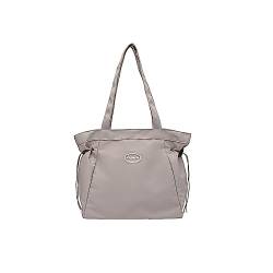 CORIOS Oxford Schultertasche Damen Handtasche Wasserdicht Leicht Henkeltasche Casual Tragetasche Multifunktionale Arbeit Einkaufen Reise Alltag Tote Beutel Grau von CORIOS